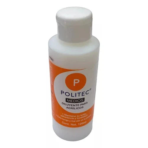 Medio Diluyente Para Pintura Acrílica Politec 120ml 1 Pieza