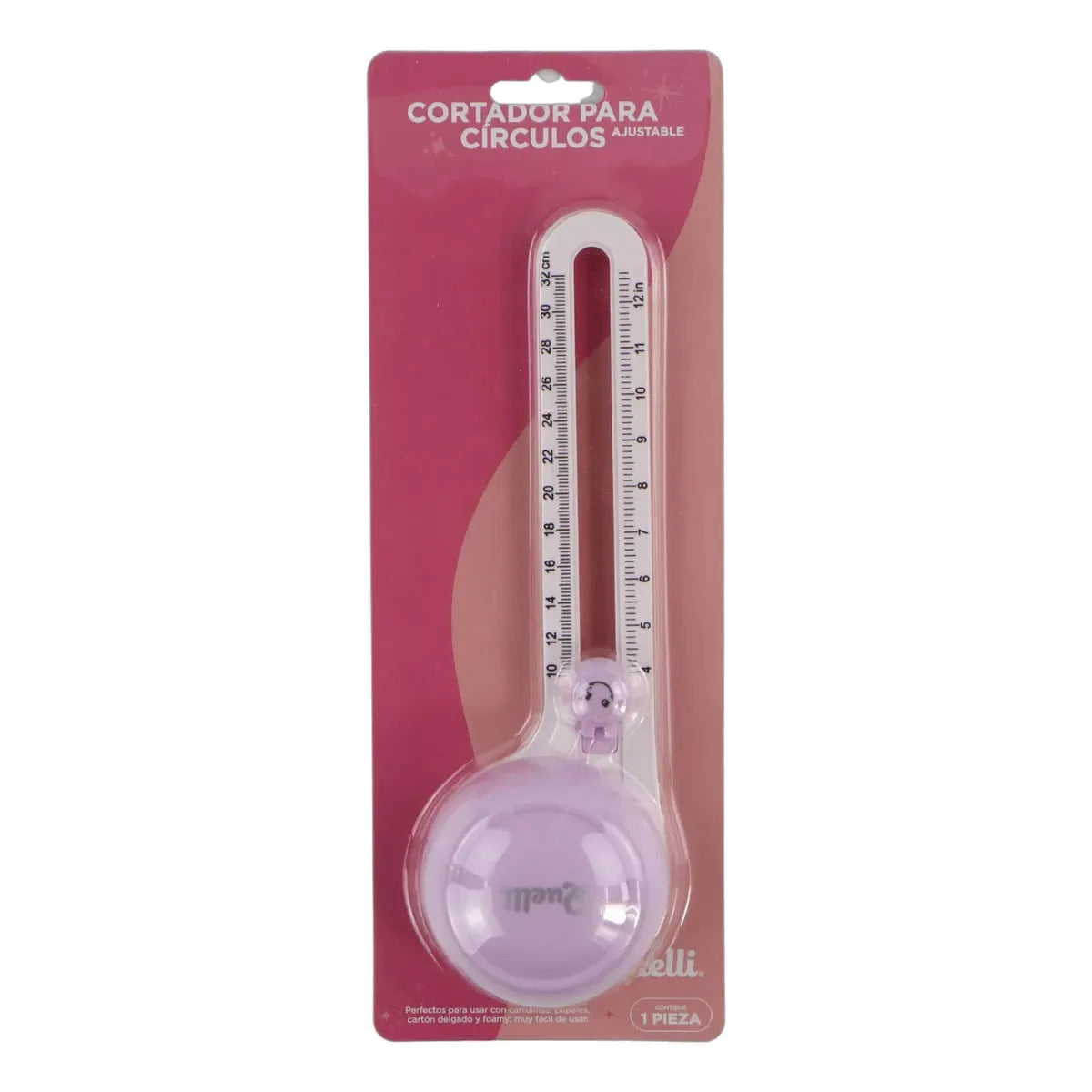 Cortador Para Circulos Manual Ajustable Quelli Lila 1 Pieza