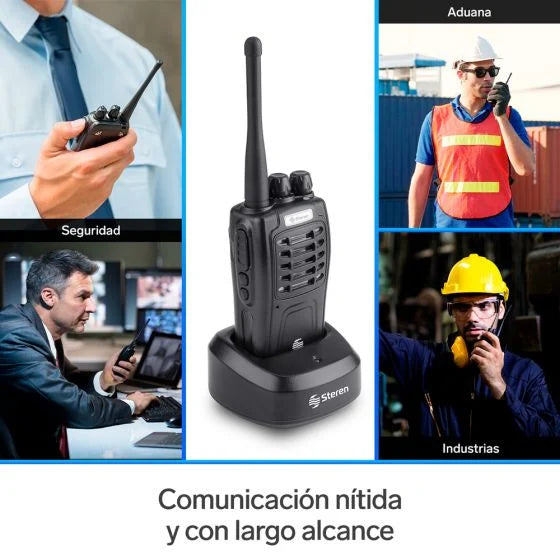 Radio intercomunicador profesional, hasta 5 Km de alcance