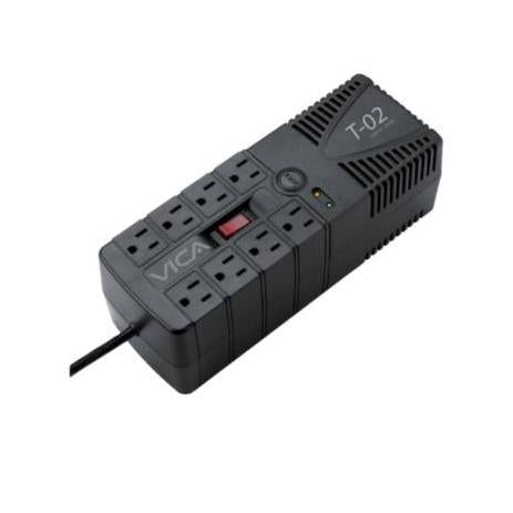 Regulador Vica T-02, 300J, 700W, Entrada 127V, 8 Contactos