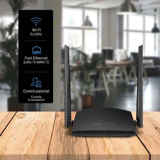 Repetidor / Router Wi-Fi 300 Mbps 2,4 GHz, hasta 20 m de cobertura