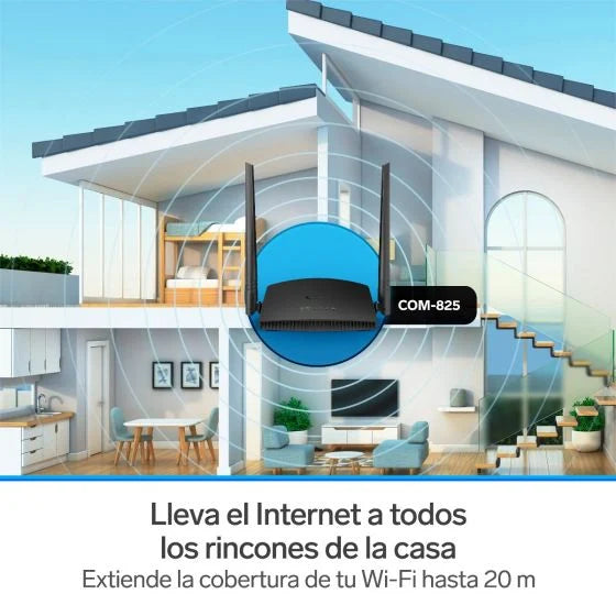 Repetidor / Router Wi-Fi 300 Mbps 2,4 GHz, hasta 20 m de cobertura