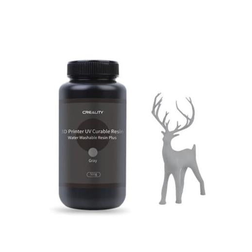 Creality Resina para Impresora 3D 3302010045, Lavable Plus, 500g, Gris