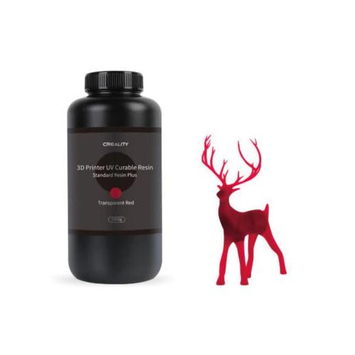 Creality Resina para Impresora 3D 3302020088, Estándar Plus, 1Kg, Rojo