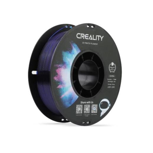 Creality Rollo de filamento para impresión 3D PETG, 1.75mm, 1Kg, Azul Transparente