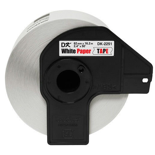 Rollo de Etiqueta Autoadhesiva Brother DK-2251 DK Rojo sobre Blanco Brother QL-800,QL-810W.