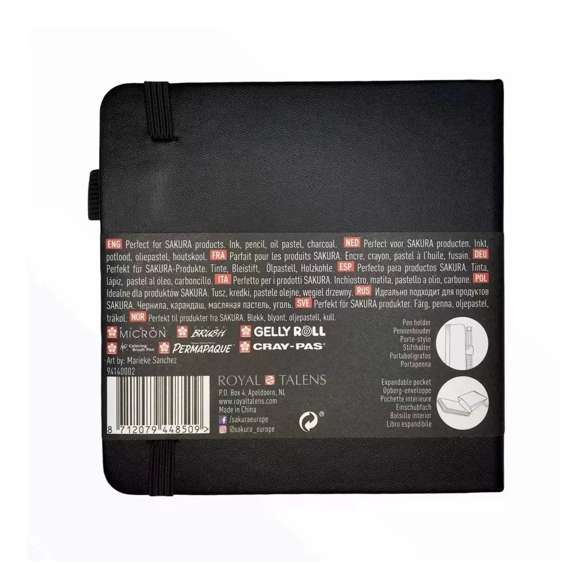 Libreta Sakura Sketch Book Hoja Blanca 12 X 12 Cm 140 G 80 H