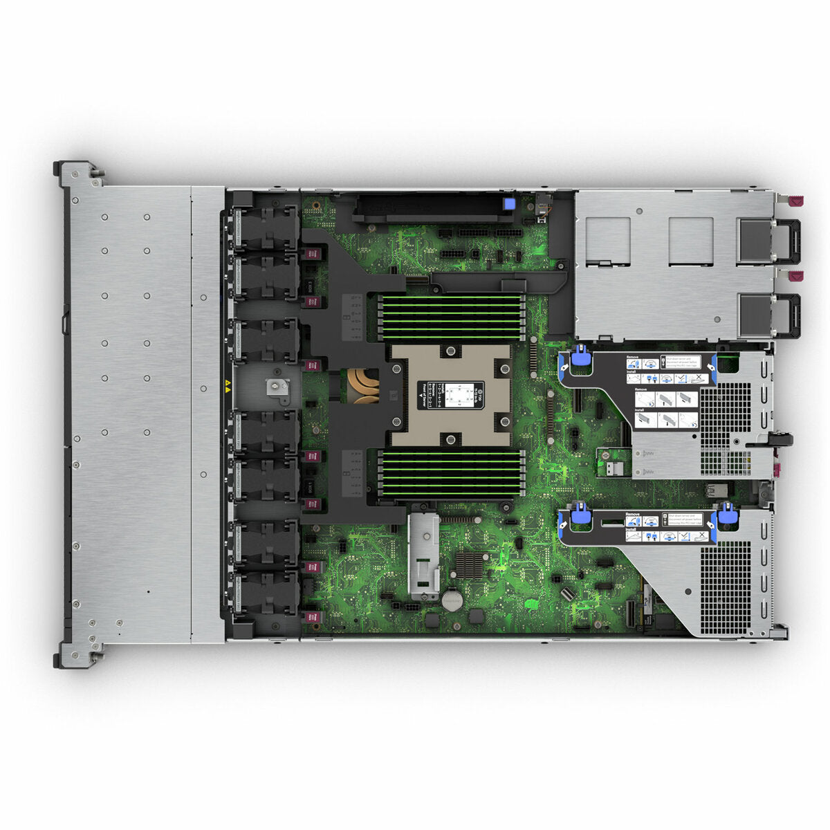 Servidor HPE ProLiant DL325 Gen11, AMD Epyc 9124 3GHz, 32GB DDR5, máx. 76.8TB, 2.5", SATA, Rack (1U) - no Sistema Operativo Instalado