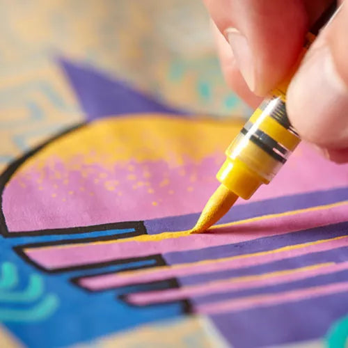Plumones Sharpie Marcadores Acrílicos Creativos Punta Pincel 5 Piezas