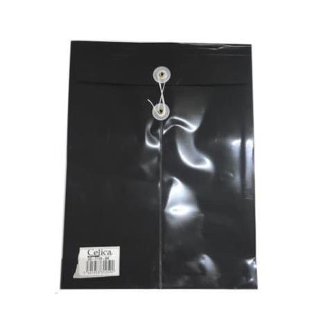 Sobre Celica para Documentos Oficio C/Hilo Color Negro C/12 Pzas