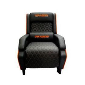 Nextep Sofá Gamer Dragon XT Draco, hasta 160kg, Negro/Naranja