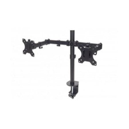 Manhattan Soporte de Mesa para 2 Monitores 13" - 32", hasta 16Kg, Negro