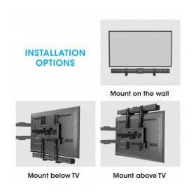 Manhattan Soporte para Barra de Sonido 461849, hasta 15Kg, Negro