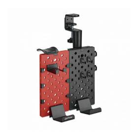 Manhattan Soporte para Escritorio con Tablero Organizador, hasta 1.5Kg, Negro/Rojo