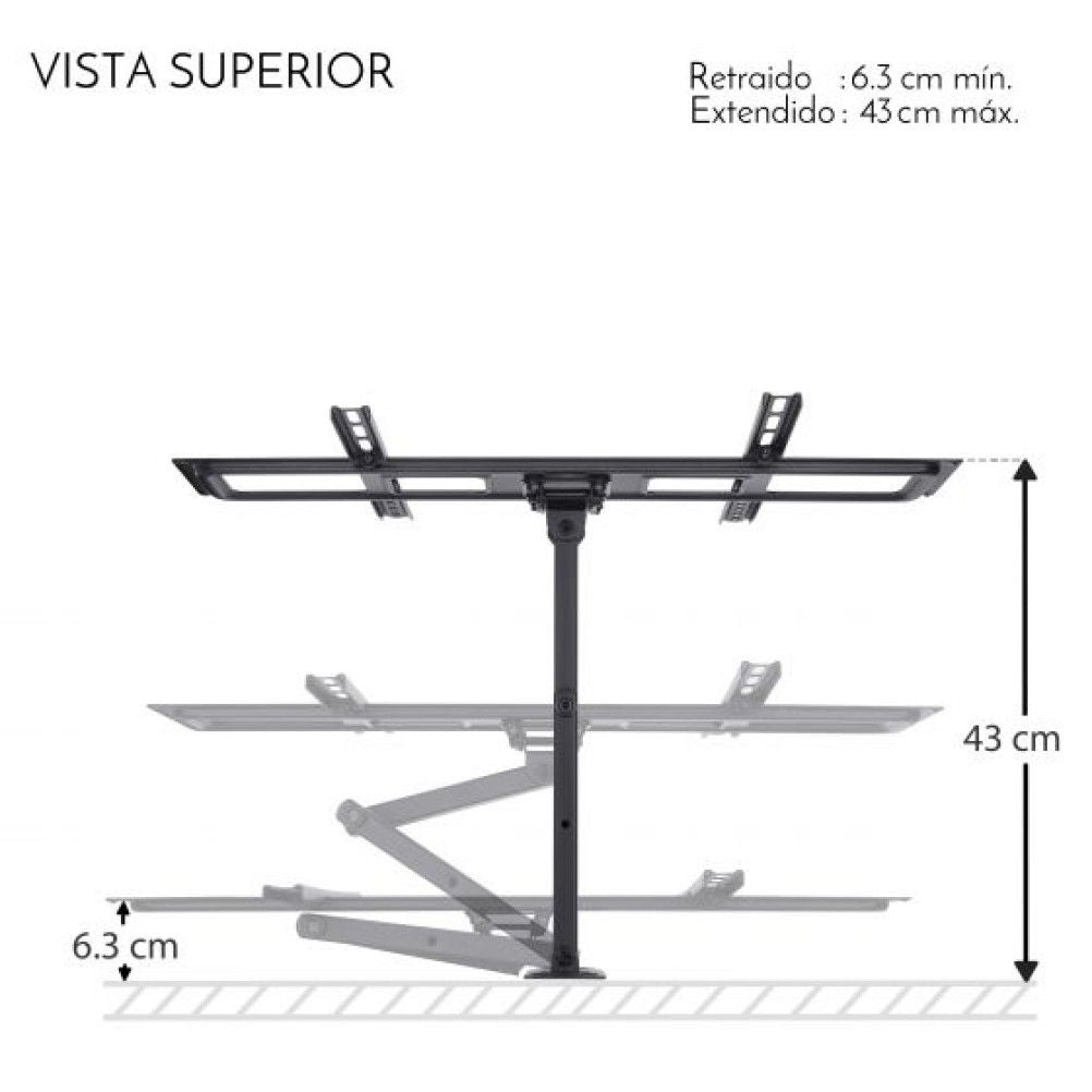 Soporte para TV Steren STV-105 (70") 35 kg Ajustable Inclinable Acero Negro