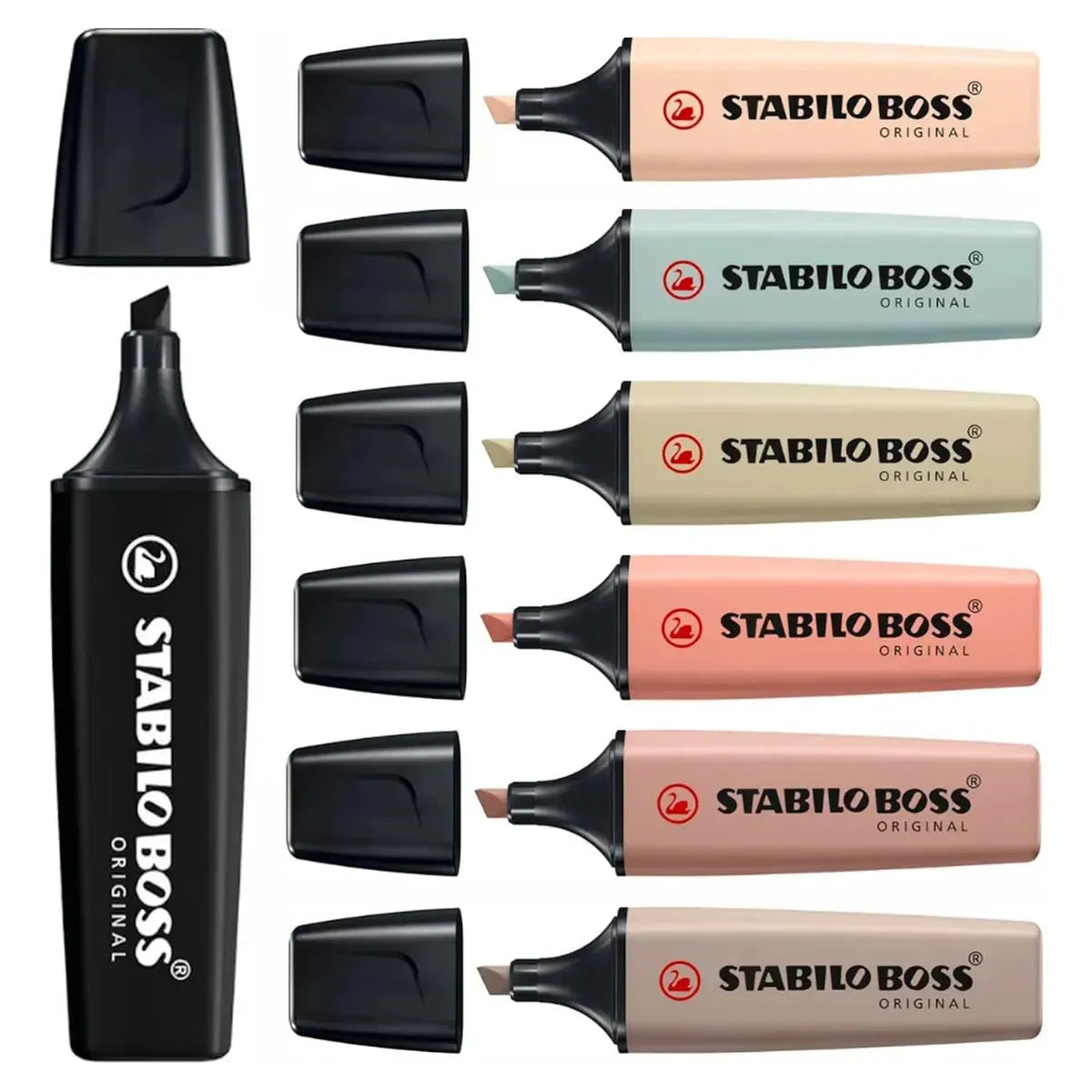 Kit Resaltadores Marcatextos Stabilo Boss Nature Colors 7 Pz