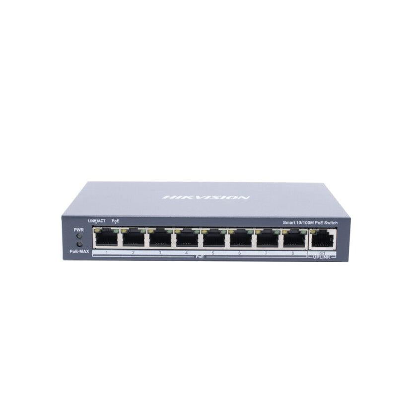 Switch Hikvision DS3E1309PEI/M 8 Puertos Fast Ethernet 10/100 8 x PoE+ 60W 3.6 Gbit/s 8000 Entradas Administrado