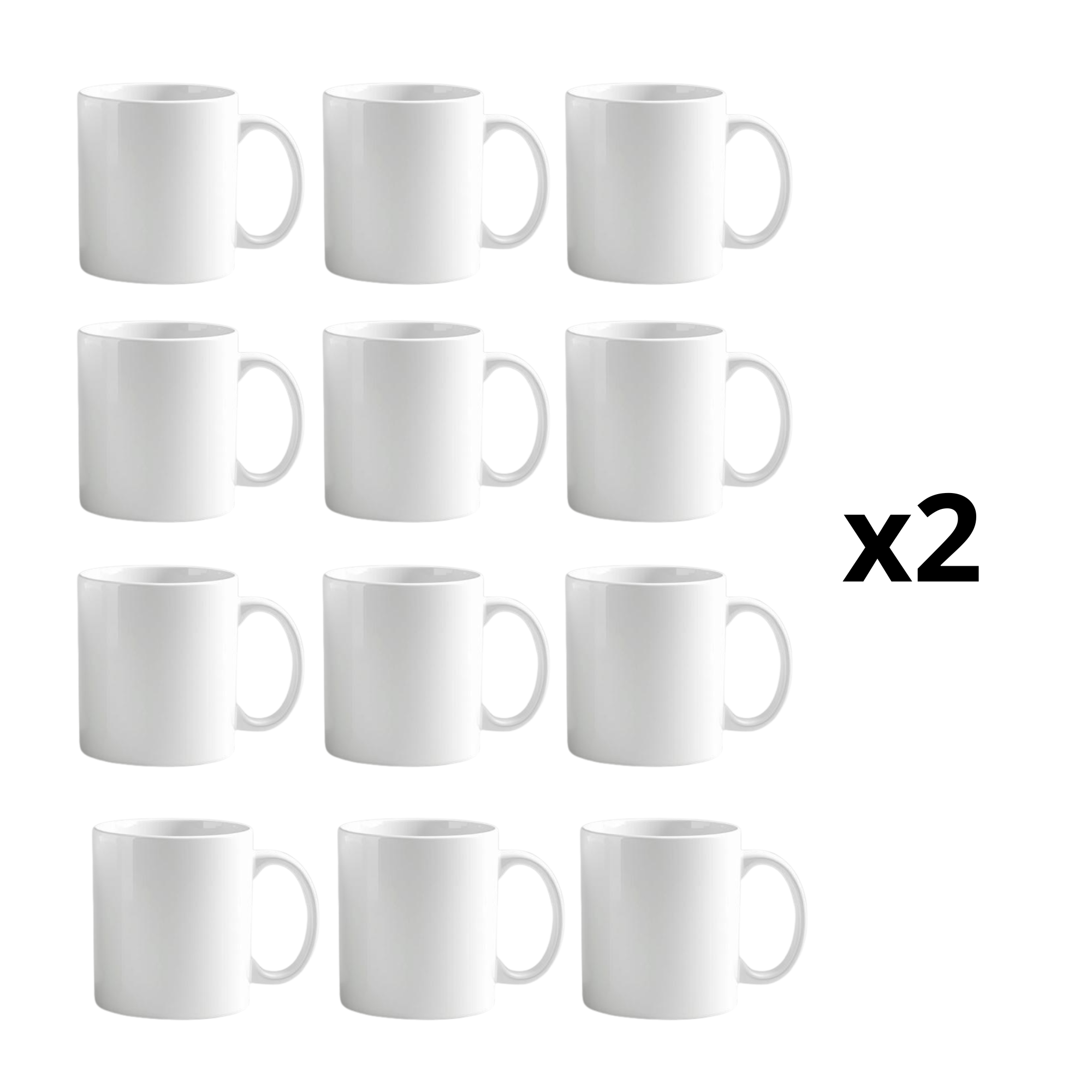 Taza Blanca Para Sublimación Papira Cerámica 11 Oz  Blanco