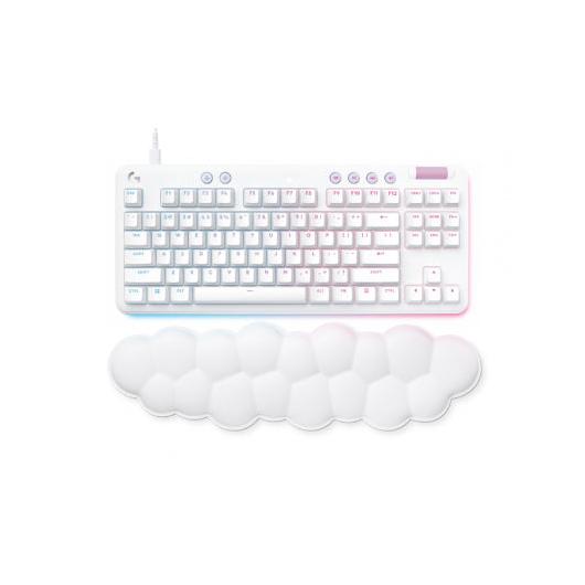 Teclado Gamer Logitech G713 LED RGB TKL, Teclado Mecánico, Logitech GX Brown, Alámbrico, USB, Blanco, Inglés