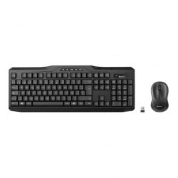 Kit de Teclado / Mouse Steren com COM-655 Óptico 1200 DPI 4 Botone(s) Inalámbrico Bluetooth-RF USB Negro