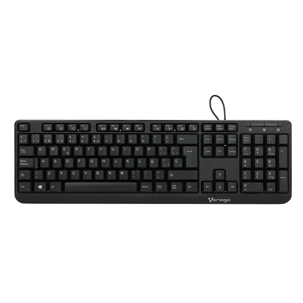 Teclado Vorago Multimedia KB-102, Alámbrico, USB, Negro (Español)
