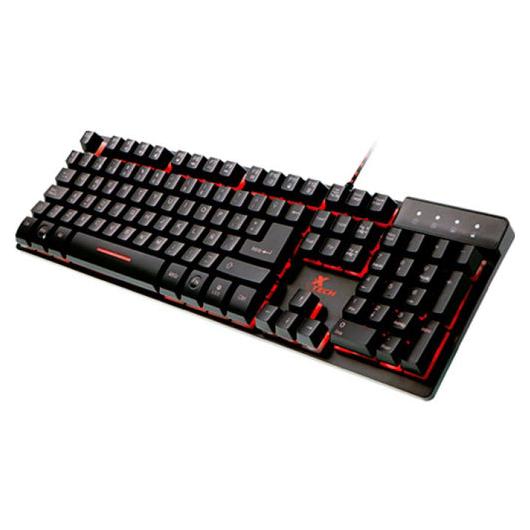 Teclado Gamer Xtech Revenger Rojo/Azul/Púrpura, Alámbrico, Negro (Español)