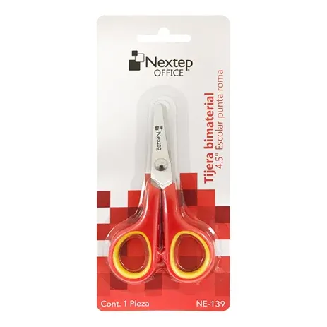 Tijera Nextep Bimaterial 4.5" Escolar Punta Roma