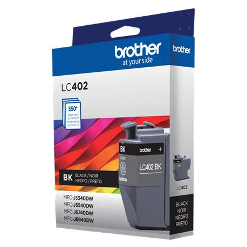 Cartucho de Tinta Brother LC402BK Negro 550 Página(s) MFC-J5340DW, MFC-J6540DW