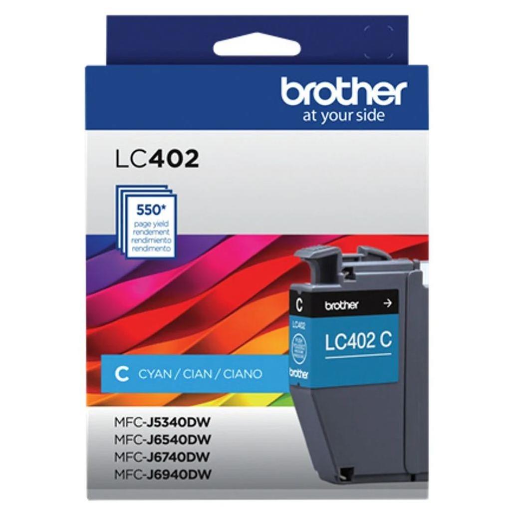 Cartucho de Tinta Brother LC402C Cian 550 Página(s) MFC-J5340DW, MFC-J6540DW