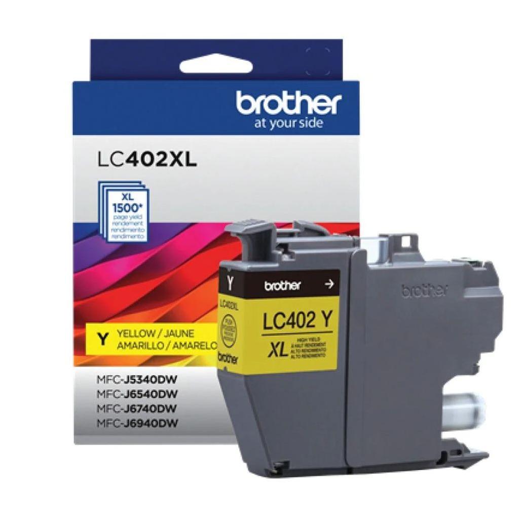 Cartucho de Tinta Brother LC402XLY Amarillo 1500 Página(s) MFC-J5340DW, MFC-J6540DW