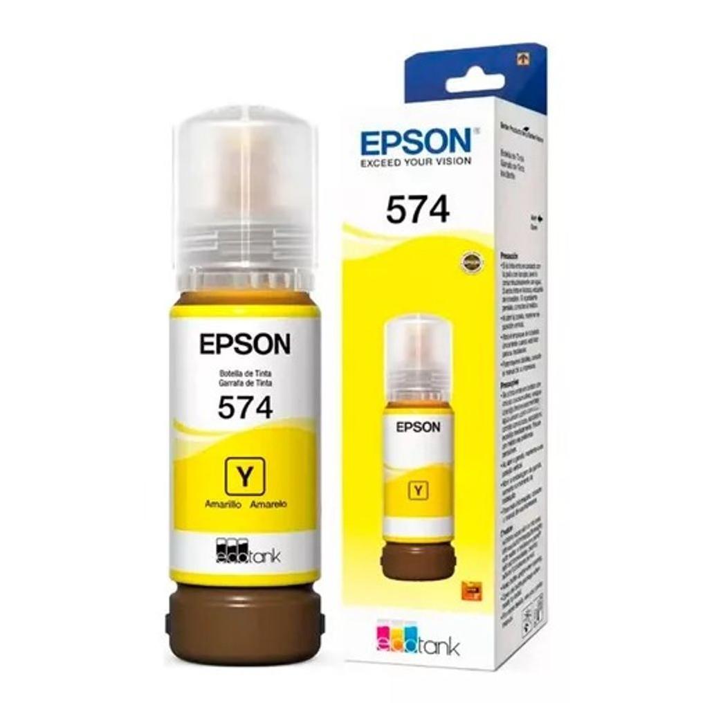 Tinta Epson T574 Color Amarillo Compatible con EcoTank L8050 L18050