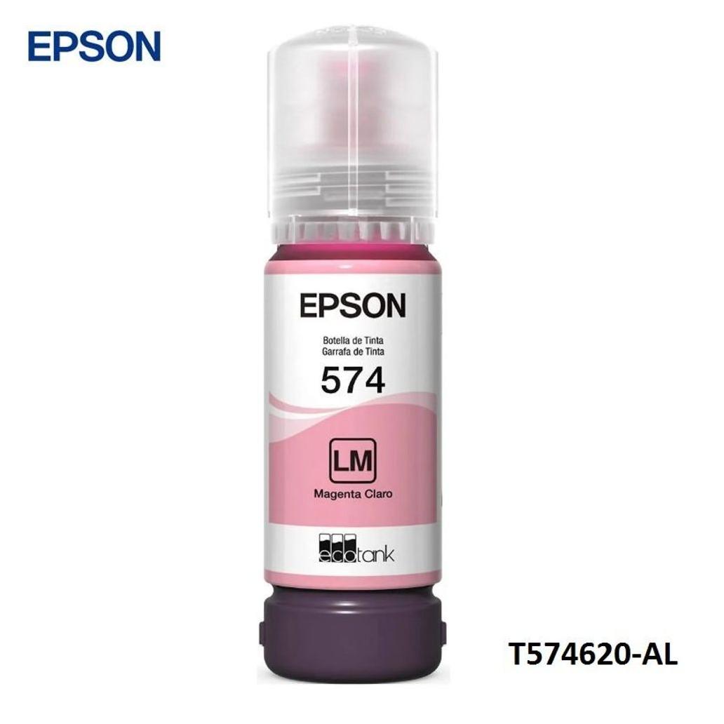 Botella de Tinta Epson t574620 al color magenta claro rendimiento 7 300 paginas compatible con ecotank l8050 l18050