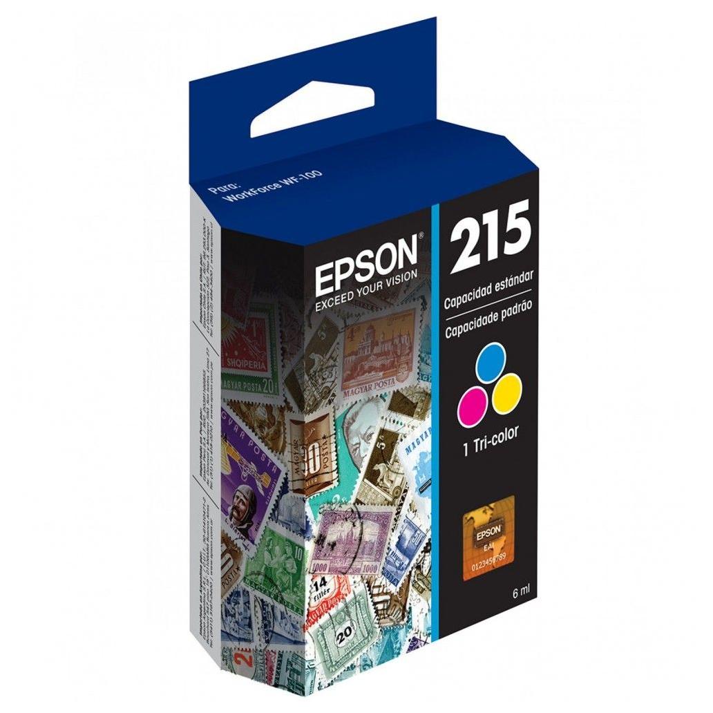CARTUCHO EPSON 215 TRICOLOR, 200ML, 250 PÁGINAS T215520-AL