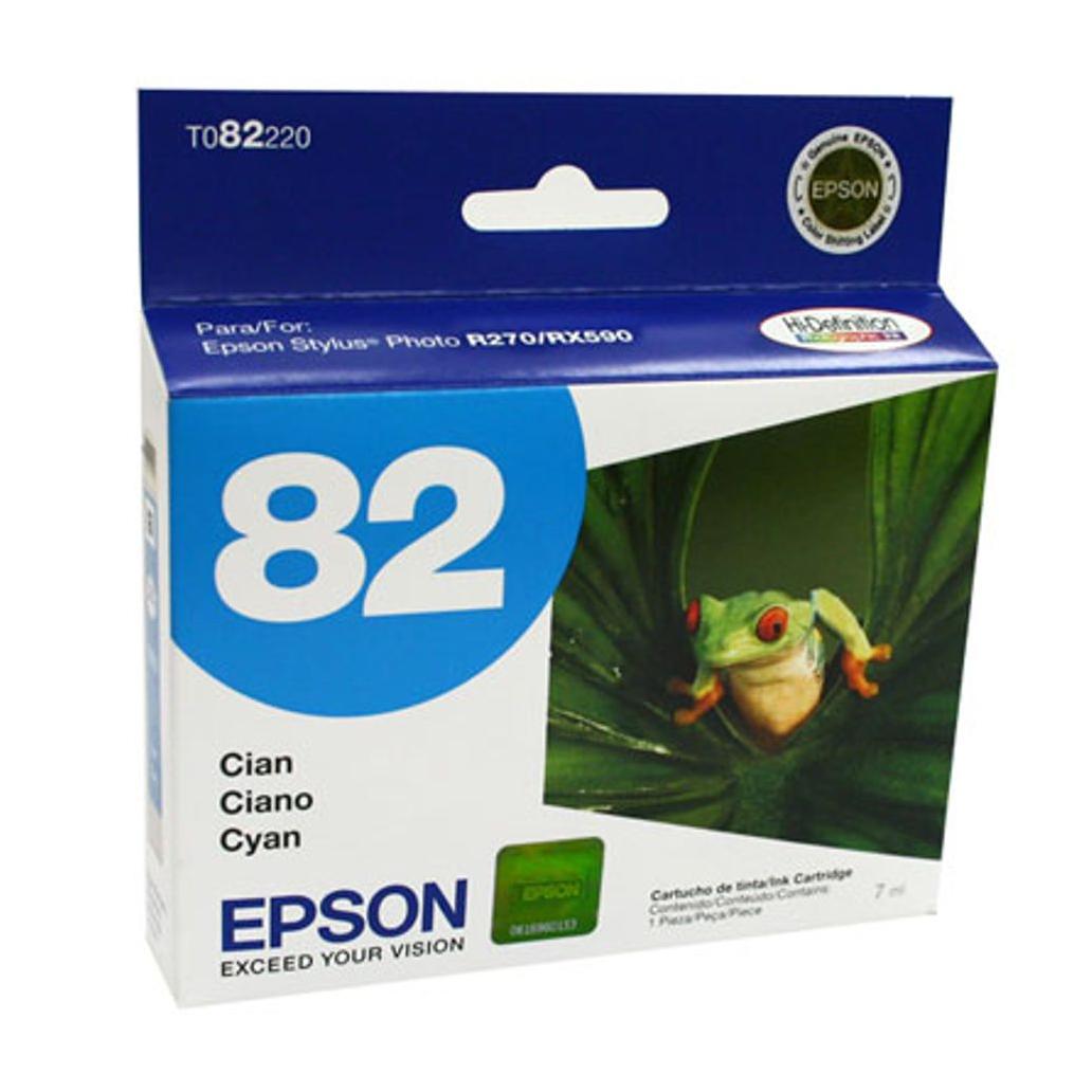 Tinta para Impresora Cartucho Epson 82N Cian, 500 Páginas
