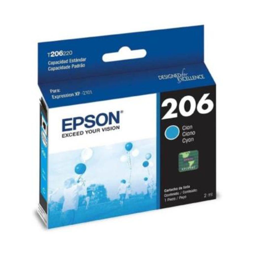 Cartucho de Tinta Epson T206 Cian Expression XP-2101