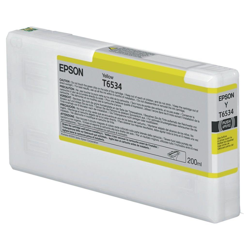 Cartucho de Tinta para Impresora Epson T6534 Amarillo Stylus Pro 4900 SpectroProofer UV