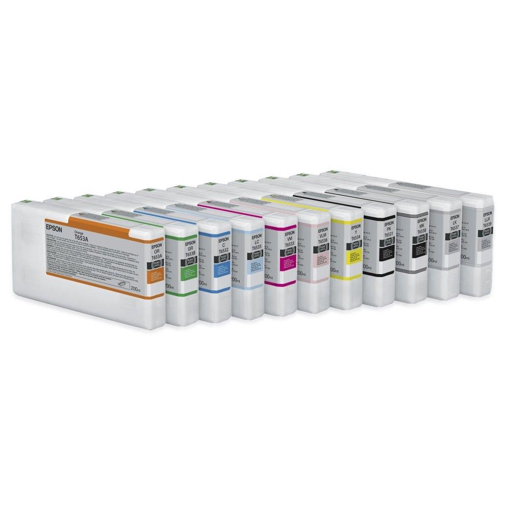 Tinta para Impresora Cartucho Epson T6539 Negro Claro Stylus Pro 4900 SpectroProofer UV