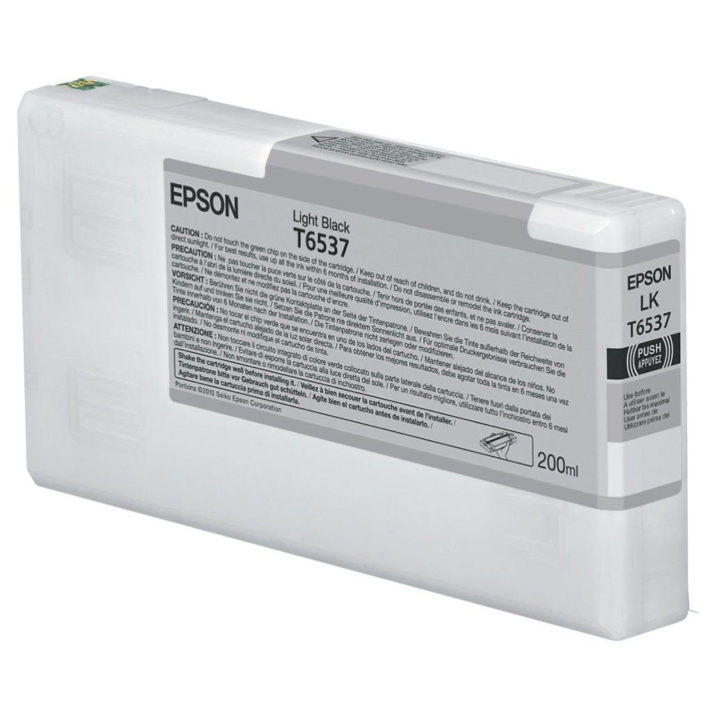 Cartucho de Tinta para Impresora Epson T6537 Negro Claro Stylus Pro 4900 SpectroProofer UV