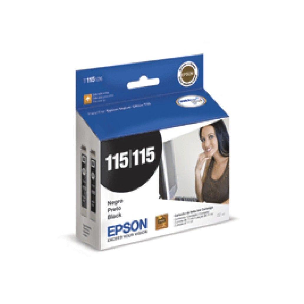 Cartucho de Tinta para Impresora Epson T115 Negro Stylus Office T1110, TX515FN