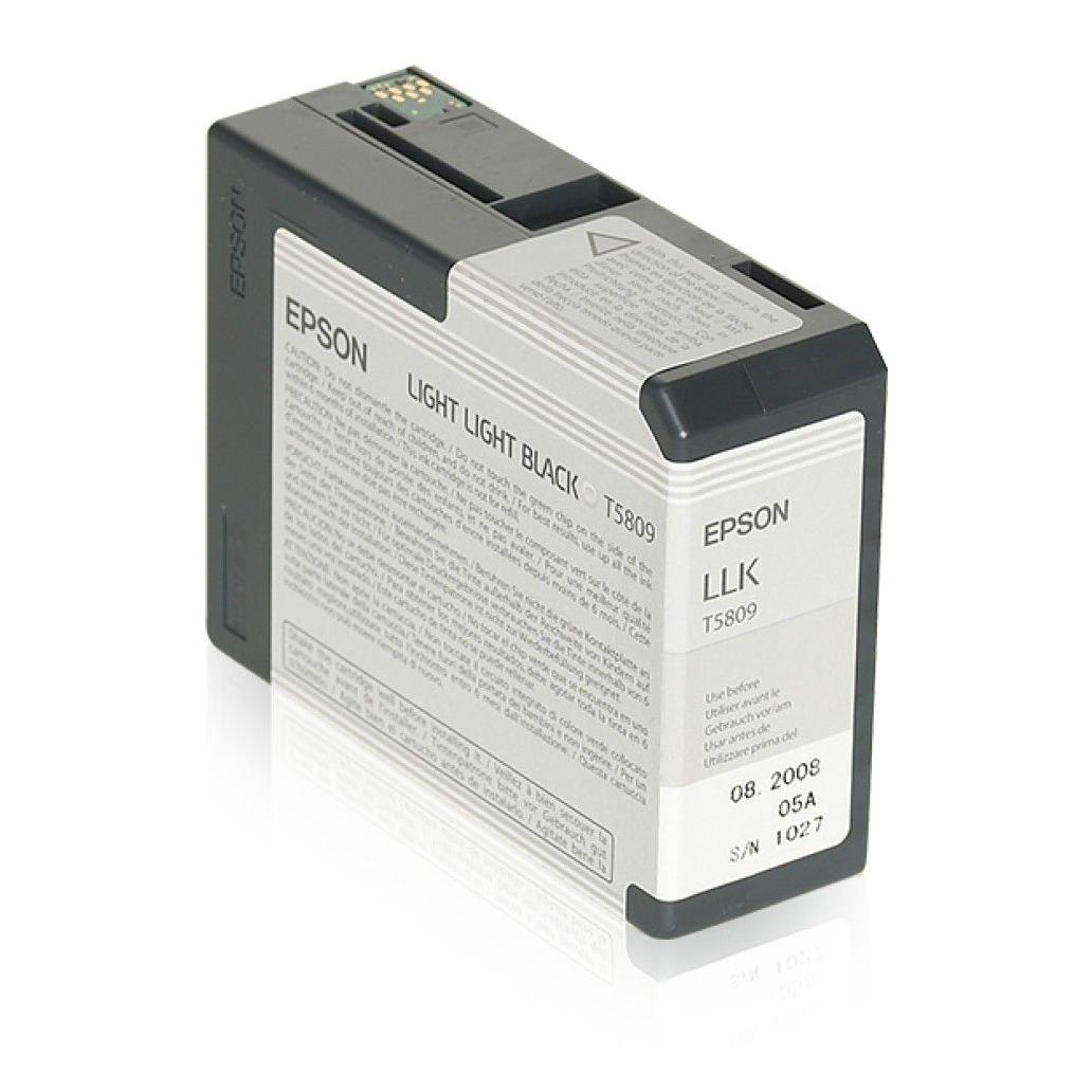 Cartucho de Toner Tinta para Impresora Epson T580900 Negro Claro Stylus Pro 3800, Pro 3880