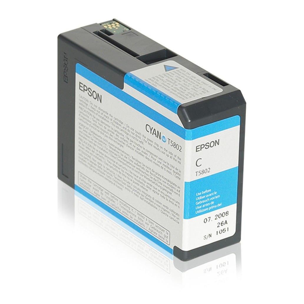 Cartucho de Tinta para Impresora Epson T5802 Cian Stylus Pro 3800, 3880