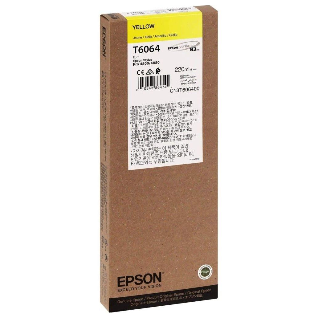 Cartucho de Tinta Epson t606400 amarillo stylus pro 4800 4880