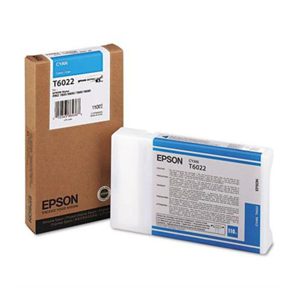 Cartucho de Tinta para Impresora Epson T6022 Cian Stylus Pro 7800, 7880