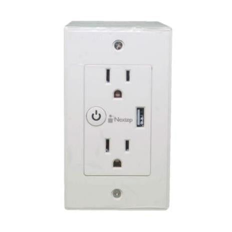 Nextep Tomacorriente NE-264D, 2 Enchufes, 1x USB-A, Blanco