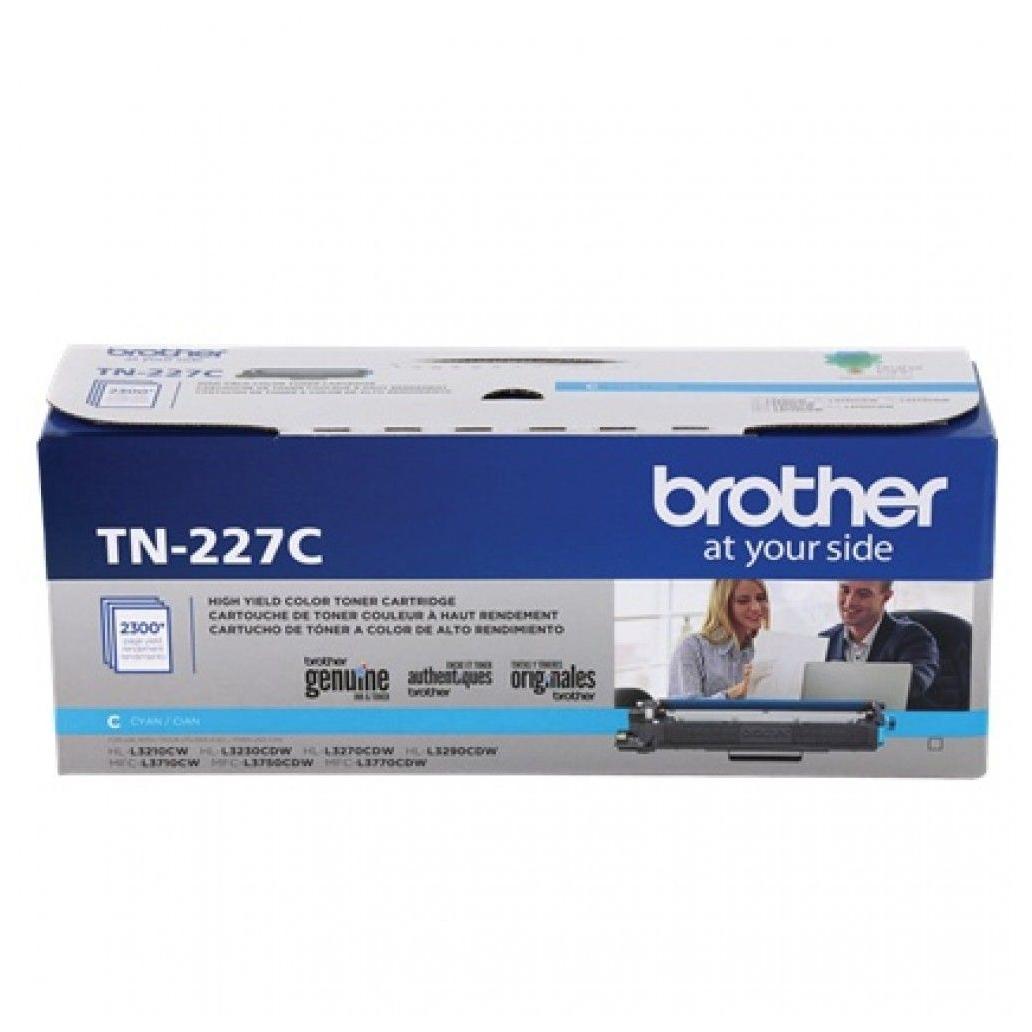 TÓNER BROTHER TN227C ALTO RENDIMIENTO CYAN, 2300 PÁGINAS