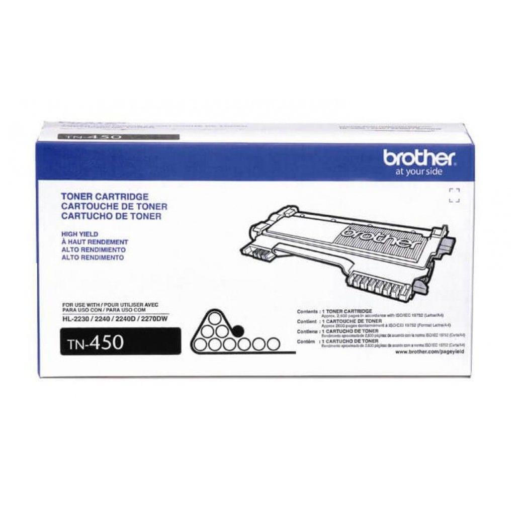 TÓNER BROTHER TN450 NEGRO, 2600 PÁGINAS