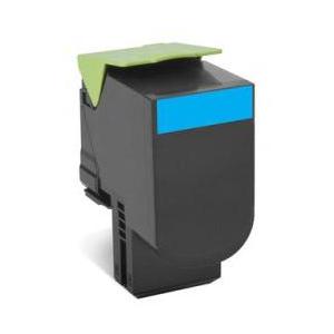 Tóner Lexmark 70C80C0 Cian, 1.000 Páginas