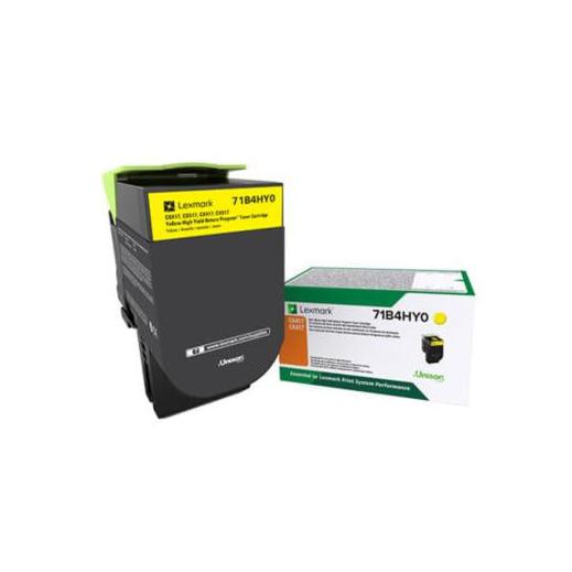 Tóner Lexmark 71B4HY0 Extra Alto Rendimiento Amarillo, 3500 Páginas