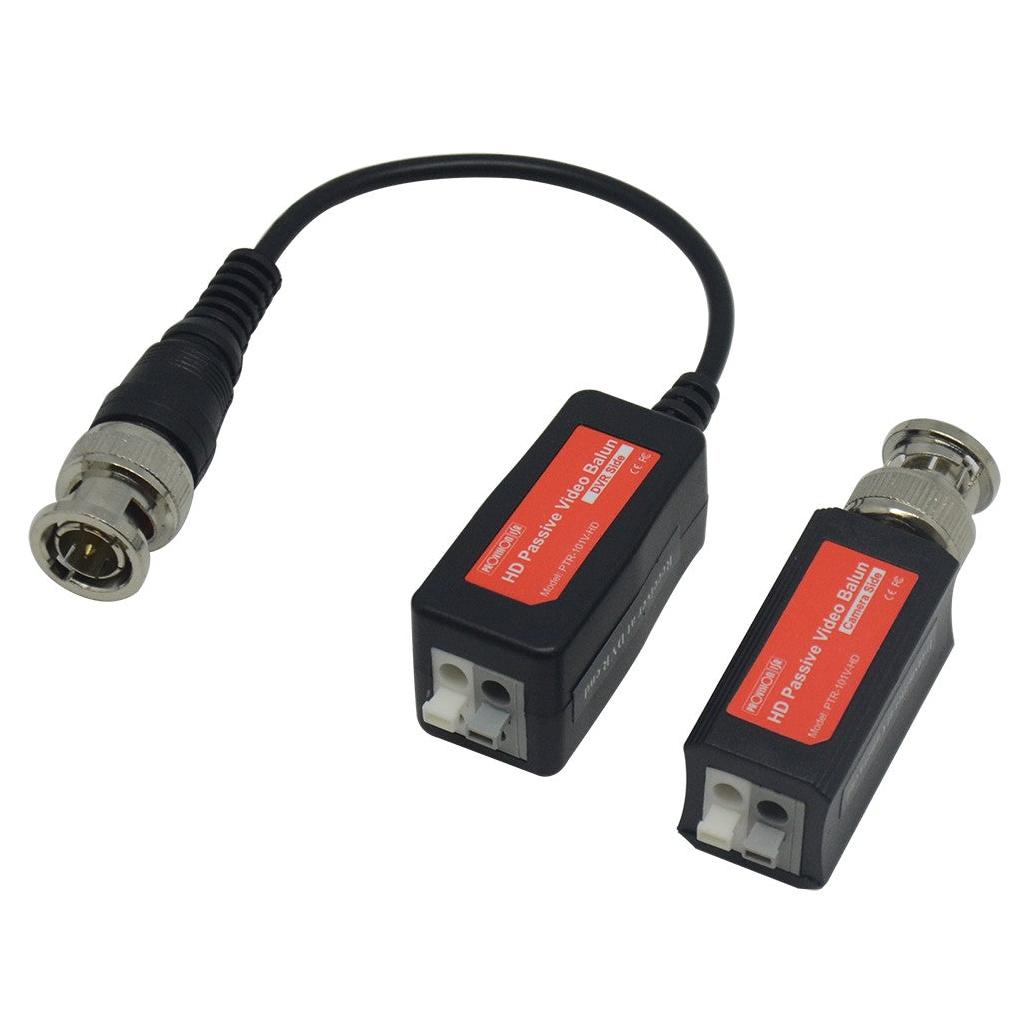 Provision-ISR Transceptor Pasivo de Video PTR-101V-HD+, BNC, Negro/Rojo