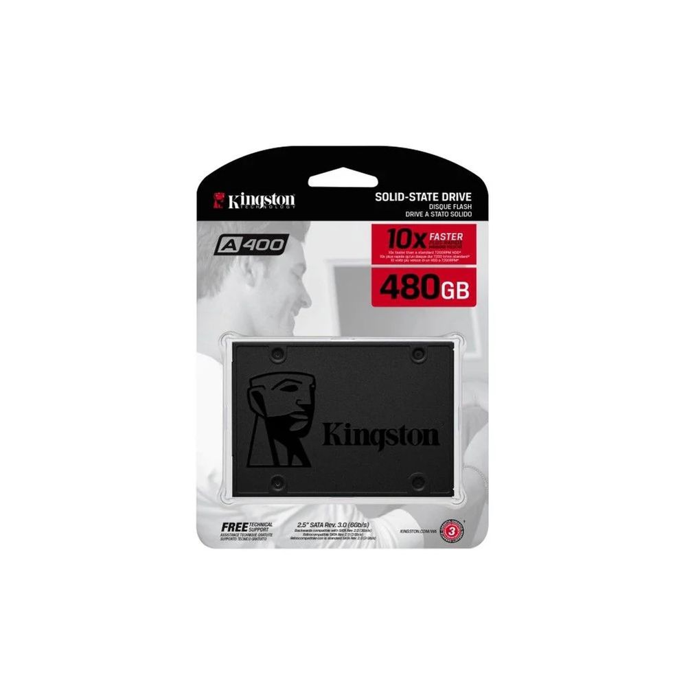 Disco Sólido Ssd Interno Kingston Sa400s37/480g 480gb Negro.